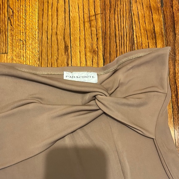 Reformation Maxi Skirt in Tan with Bow Detail - Picture 3 of 8